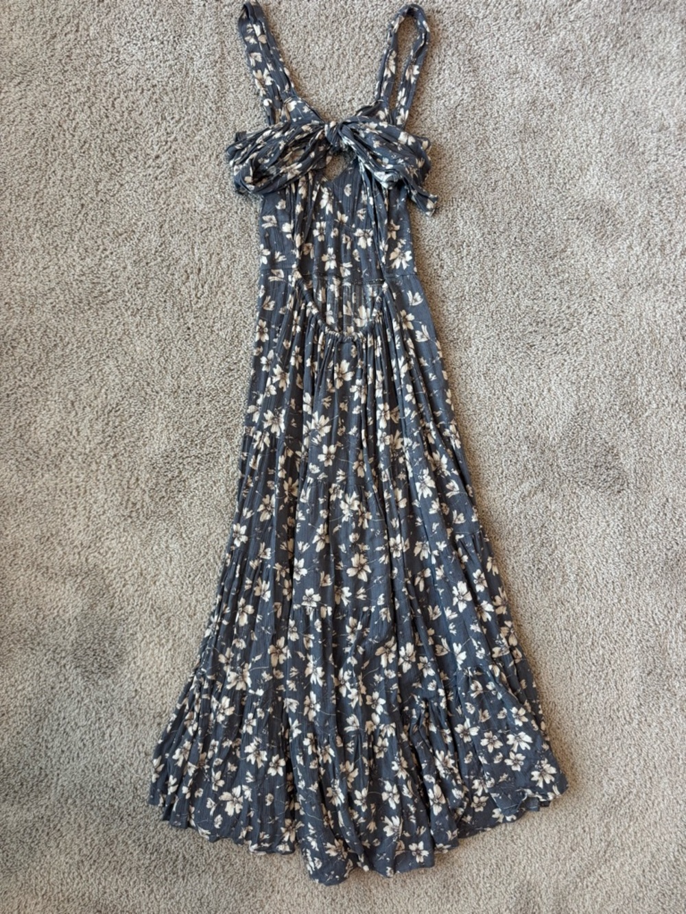Vici Blue Floral Midi Dress - Picture 4 of 4